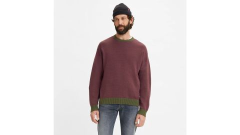 Microstripe Crew Neck Sweater