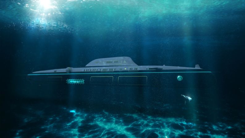 <strong>Billionaire's plaything: </strong>Is it a boat? Is it a submarine? No, it's Austrian company Migaloo's concept for a superyacht-submarine hybrid.