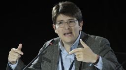 Miguel Uribe Turbay asiste al diálogo estratégico 'Repensando las ciudades para la competitividad: ciudades inteligentes y sostenibles' en la Cumbre Concordia Américas 2019 en Bogotá el 14 de mayo de 2019.