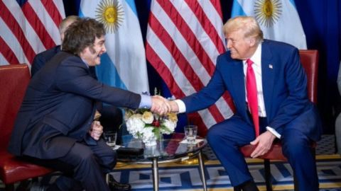 El presidente de Argentina, Javier Milei, y el presidente de Estados Unidos, Donald Trump.