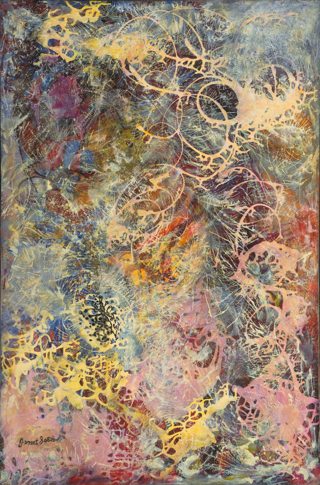 Sobel's dazzlingly frenetic work "Milky Way," painted in 1945.