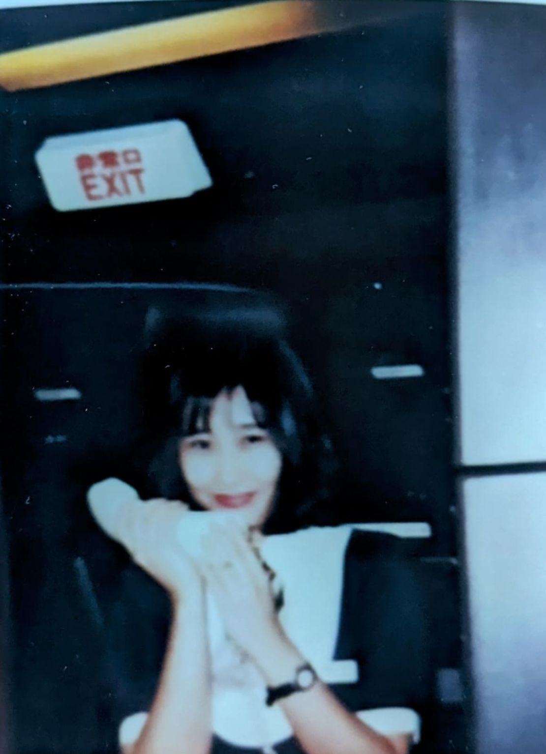 Tottori, pictured in 1985 using an in-flight phone, began her career as a cabin attendant at Japan Airlines.