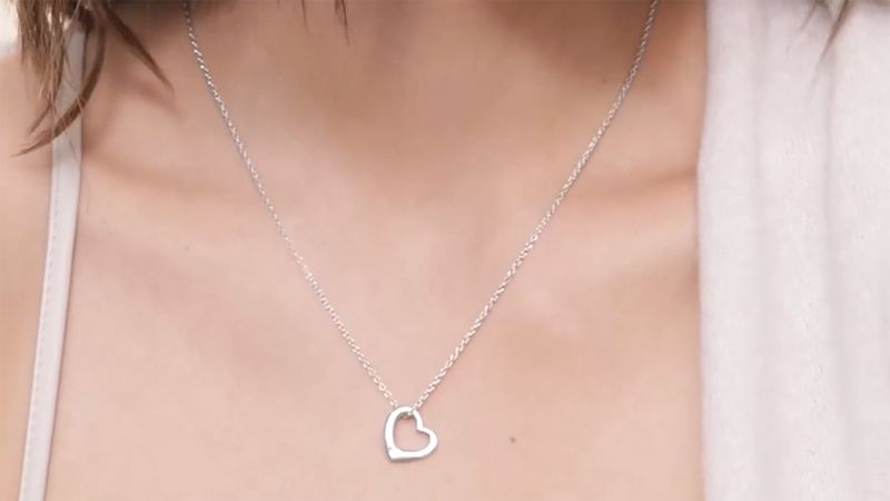 Pink Box Bezeled Heart Inspiration Necklace Gold Refreshed