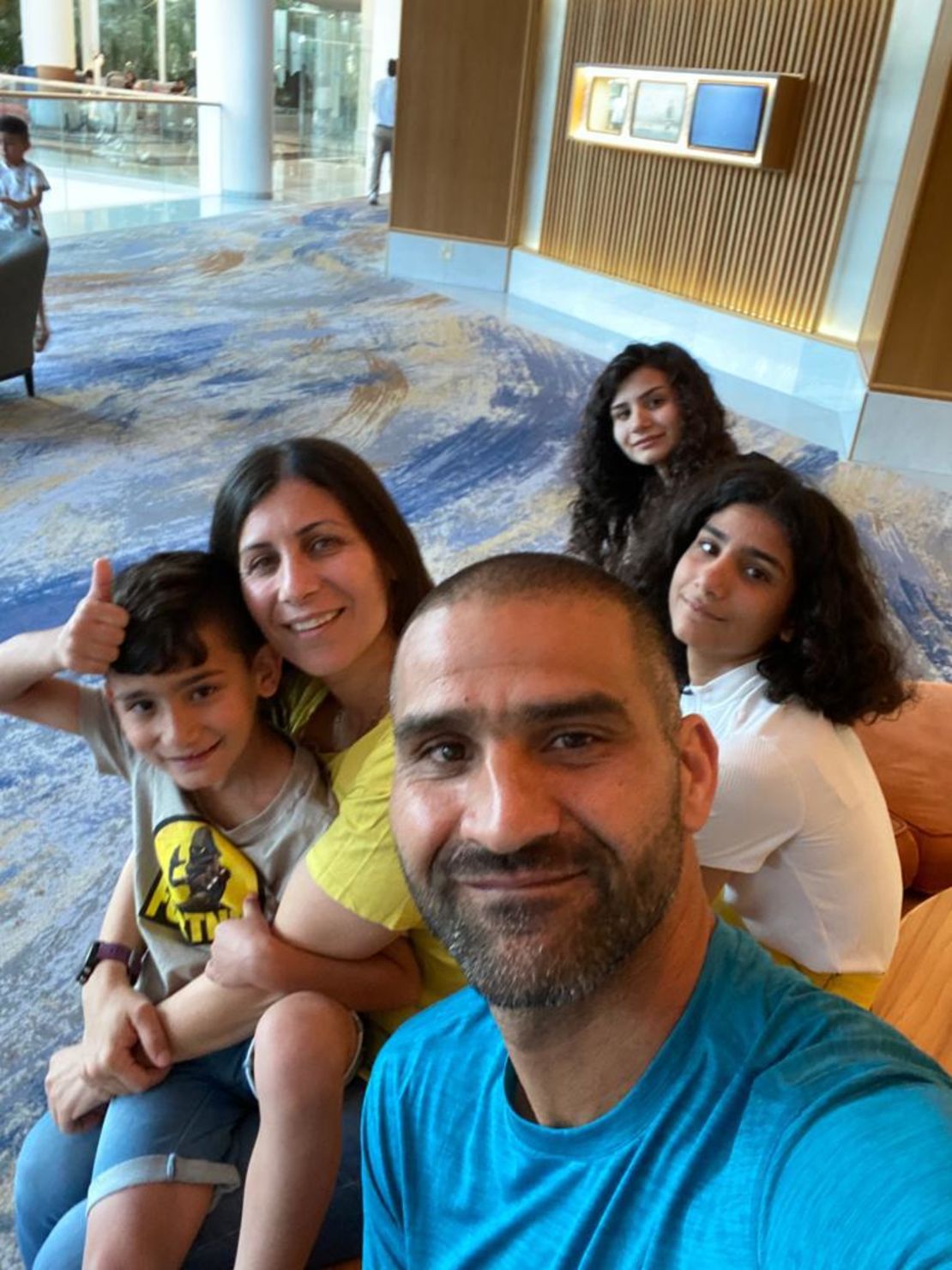 Mona and Alim Abdallah Saad with their son Adam, 9, and daughters Maya, 18, and Hala, 15.