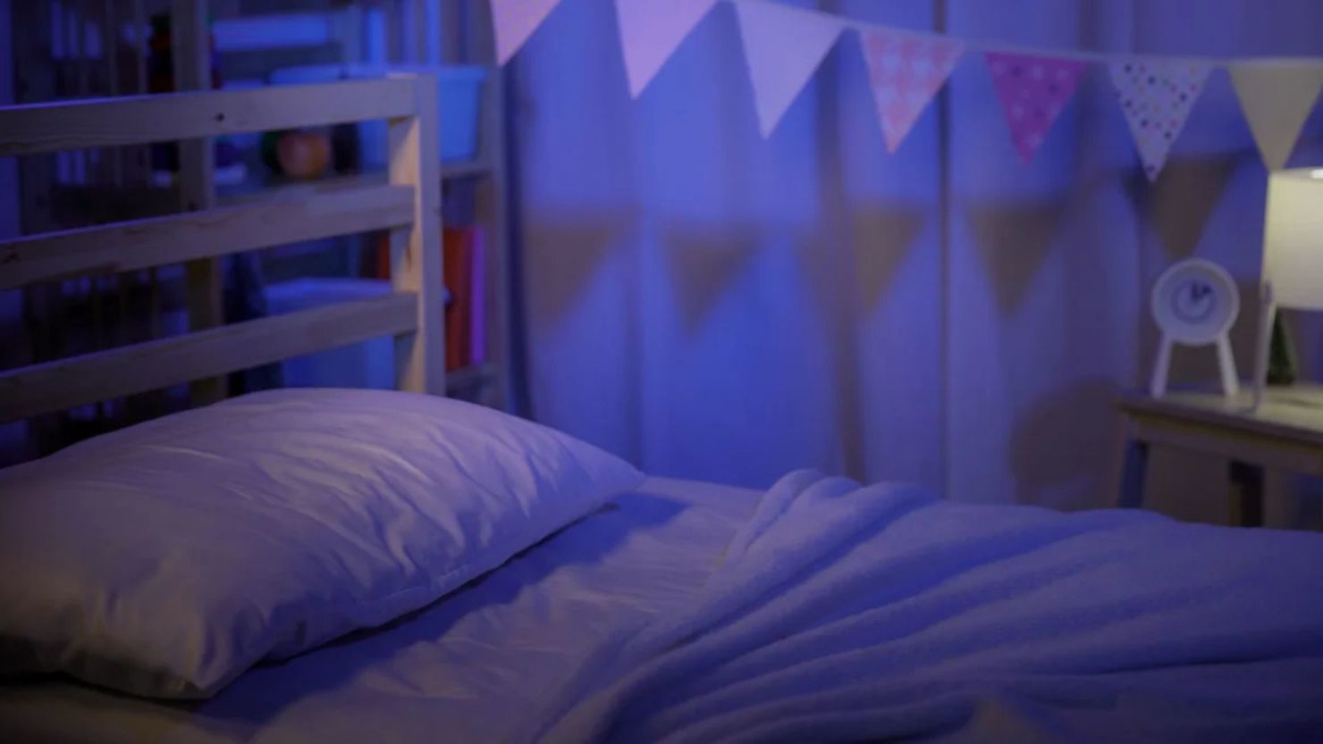 Fotografía de archivo del dormitorio de un niño.