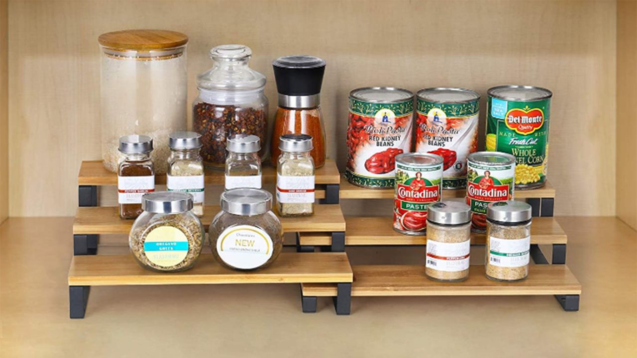 Spice Bottle Clips Rack Kitchen Storage Wall Mount Adhesive Spice Jars Clip  Spice Cabinet Organizer Door Hook Spice Holder