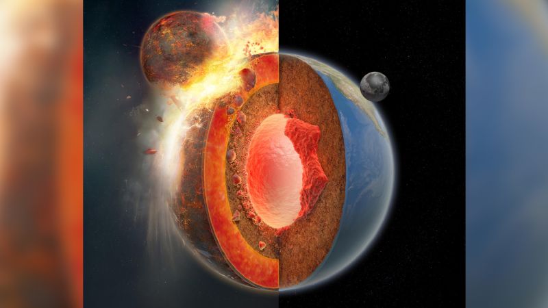 La même collision qui a formé la Lune a-t-elle créé des points mystérieux à l’intérieur de la Terre ?