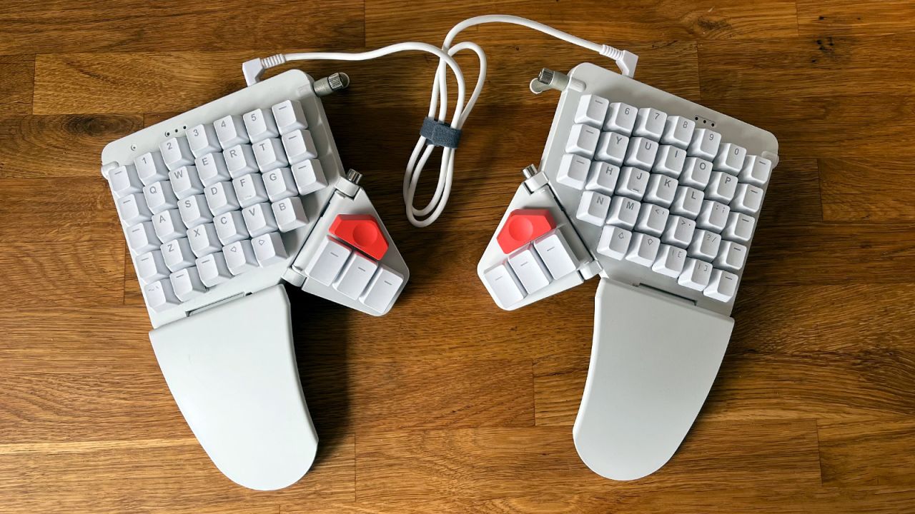 The ZSA Moonland ergonomic split keyboard