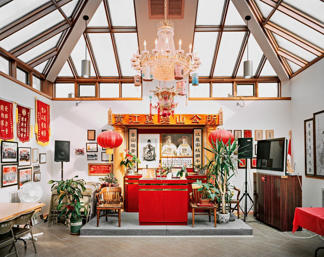 The interior of a clan association in Toronto's Chinatown