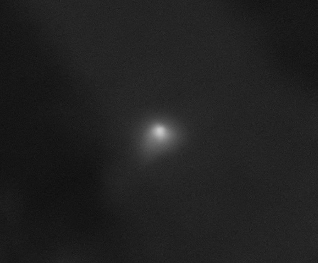 A camera aboard NASA’s Mars Reconnaissance Orbiter captured this image of interstellar comet 3I/ATLAS on October 2.
