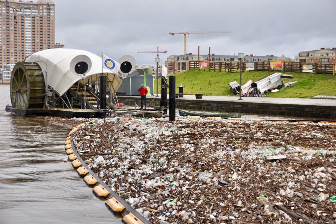 Mr. Trash Wheel, a trash interceptor located at the mouth of the Jones Falls River, was installed in Baltimore, Maryland, in 2014. Mr. Trash Wheel has removed millions of pounds of debris from the inner harbor, preventing it from reaching the Chesapeake Bay.