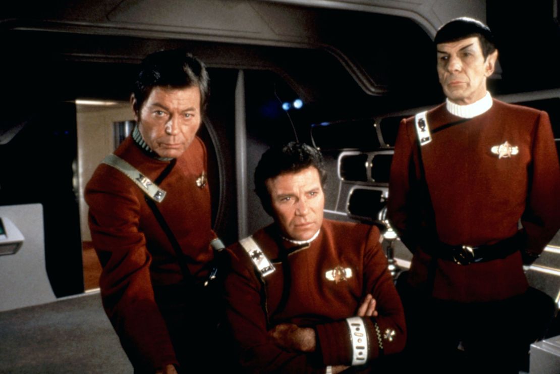 DeForest Kelley, William Shatner and Leonard Nimoy in 1982's "Star Trek II: The Wrath of Khan."