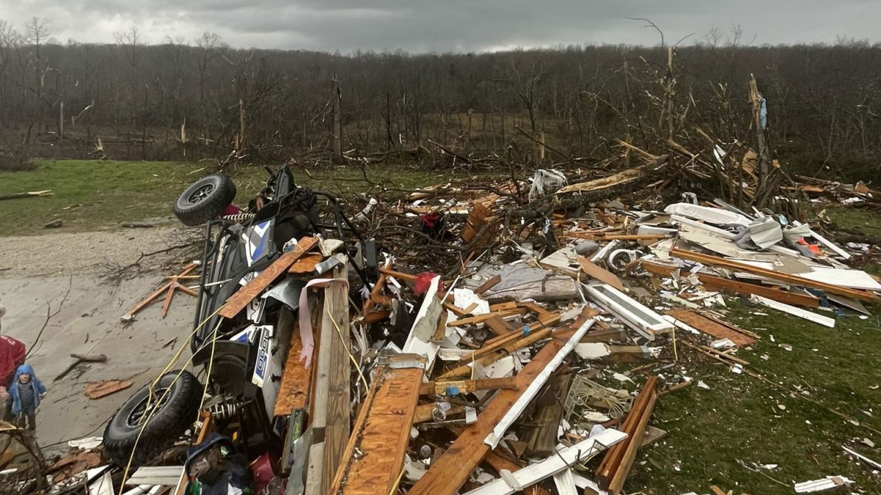 Homes and structures were completely damaged after a confirmed tornado touchdown near Potosi, Missouri, on Wednesday, according to state troopers. They added that everyone was accounted for with minor injuries and no fatalities. 


Credit: MSHP Troop C
https://x.com/MSHPTrooperC/status/1907576025262723088