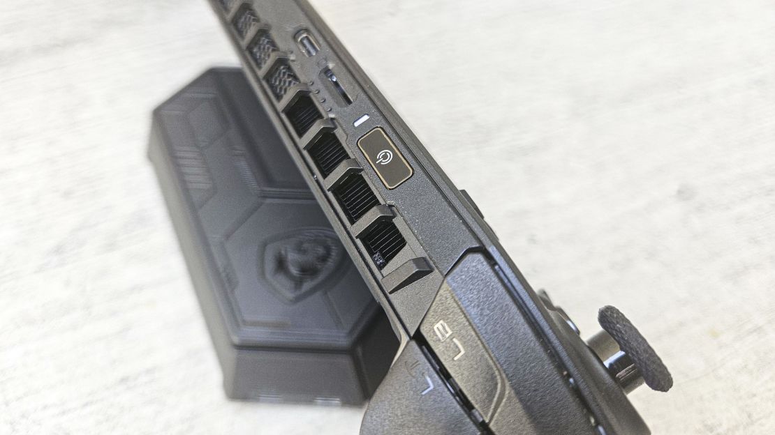 Power button and top buttons on the MSI Claw.