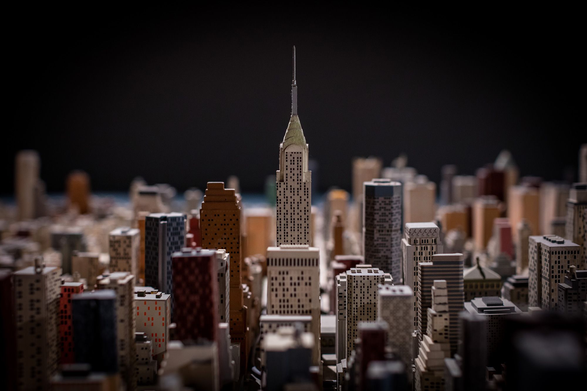 A model of the Empire State Building found on the Panorama of the City of New York in the Queens Museum stands at about 15 inches tall.