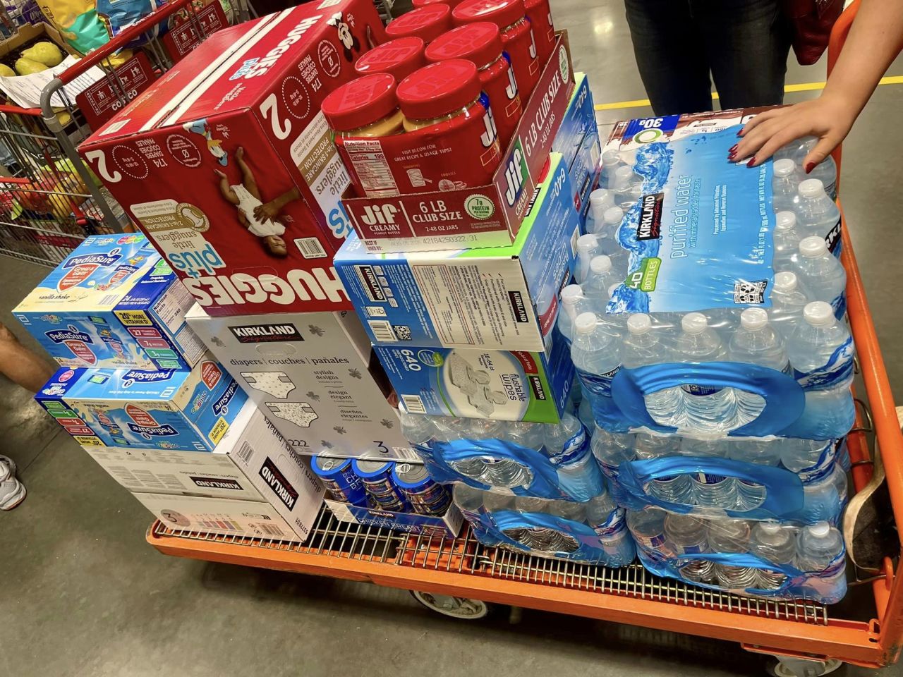 Supplies collected by the Mountain Mule Packer Ranch to distribute.