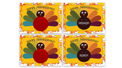 My Scratch-Offs Thanksgiving Turkey Favor, 26-Pack
