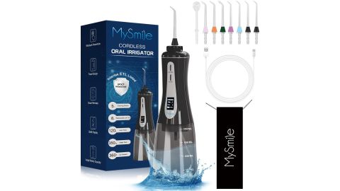 MySmile cordless best water flossers product card underscored