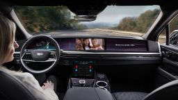 This rendering of the 2028 Cadillac Escalade IQL will be the GM first vehicle to have eyes-off driving.