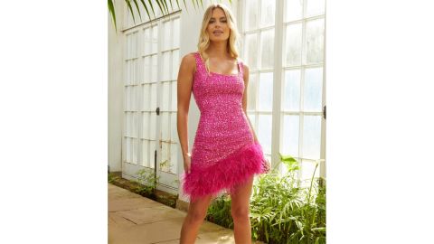 Nadine Merabi Evie Hot Pink Dress