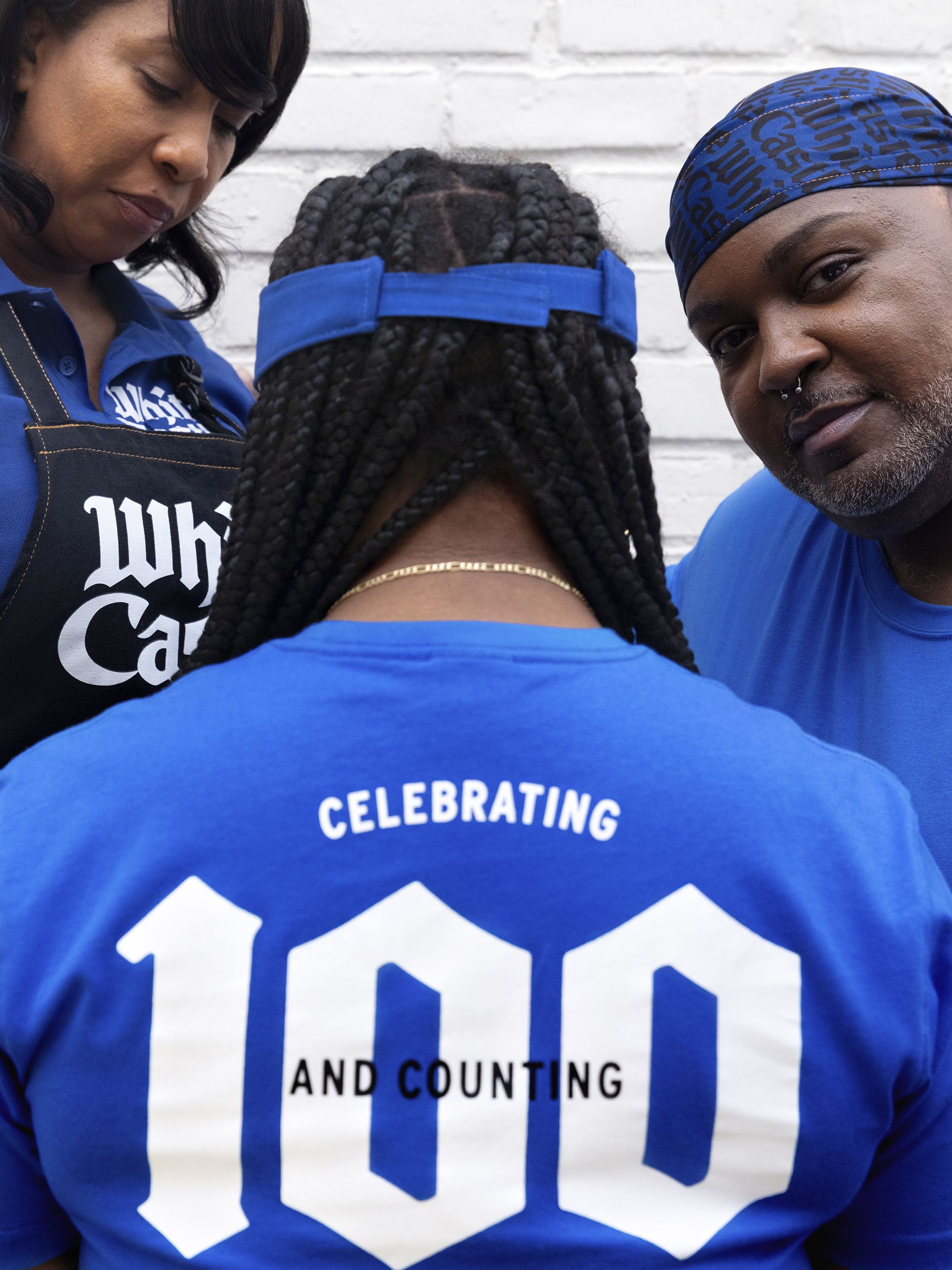 Telfar designed uniforms for White Castle employees, as well as a collection celebrating the chain’s 100th anniversary that it sold to the public. Profits from the collection were donated to the Robert F. Kennedy Human Rights Liberty and Justice Fund, which provides bail money to jailed minors.
