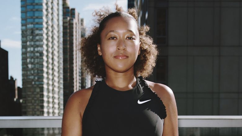 Nike united Naomi Osaka and fashion designer Yoon Ahn to create one-of-a-kind day and night?competition kits (in green and black, respectively) for Osaka’s return to the U.S. Open.