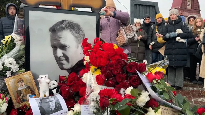 Russians mourn Navalny, one of Putin’s biggest critics, on anniversary of his death