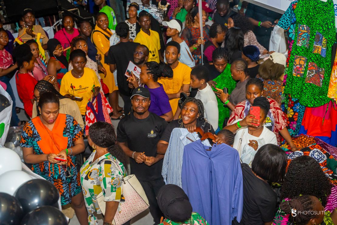 Shoppers at Naijabrandchick trade fair in Lagos, Nigeria.