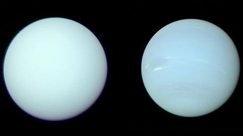 Images reprocessed in the study, from left Uranus and Neptune