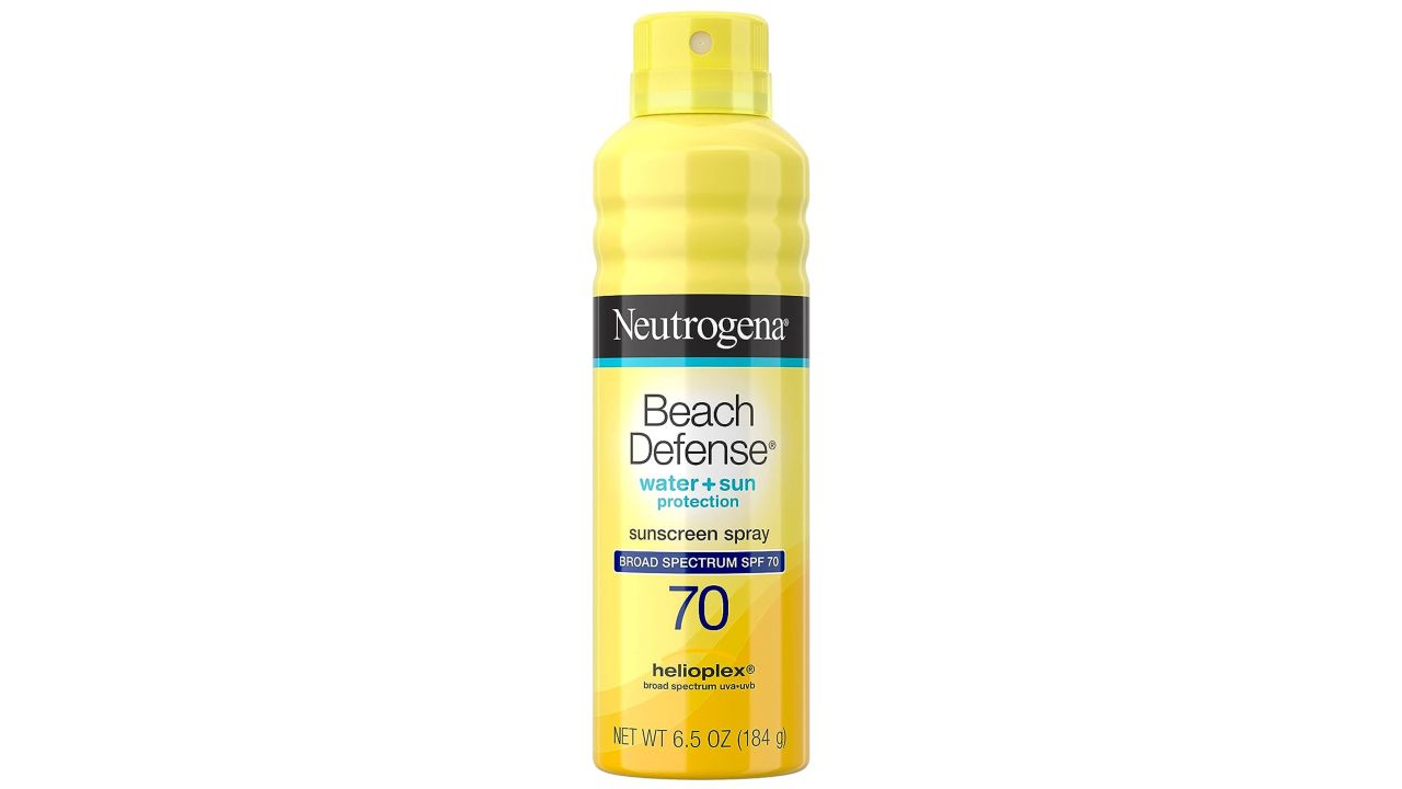 Can of neutrogena beach defense sunscreen