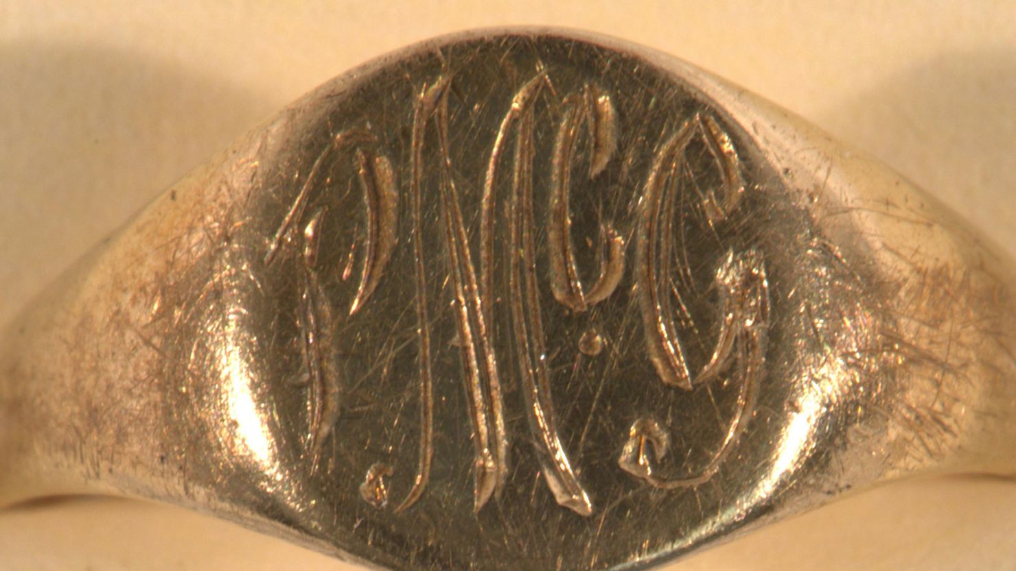Construction workers found this monogrammed ring buried with the victim’s remains in February 2003.