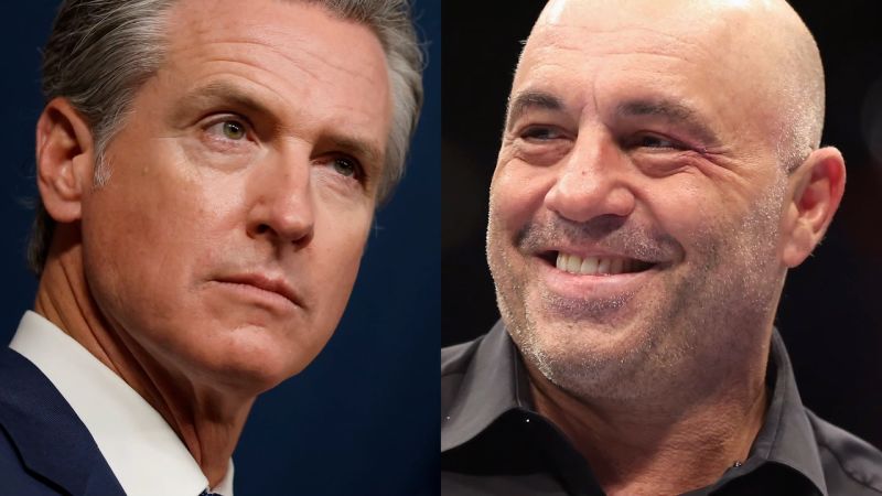 California’s governor and Joe Rogan exchange fighting words