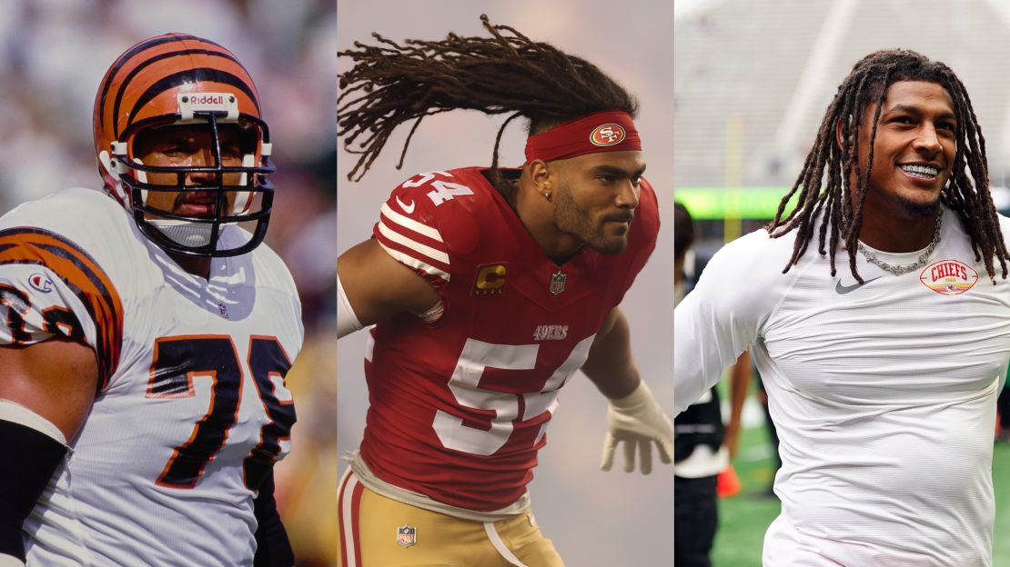 Anthony Muñoz, Fred Warner and Isiah Pacheco.