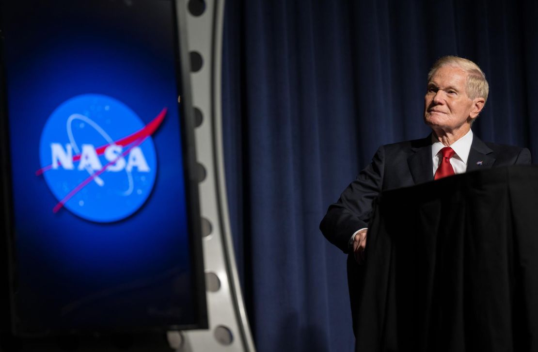 NASA Administrator Bill Nelson appears at a September 14, 2023, media briefing in Washington to discuss the findings from a team of experts studying unidentified anomalous phenomena, or UAPs.