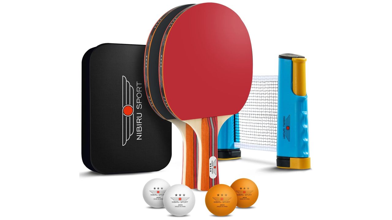 Pingpong-Set mit Netz, Bällen und Schlägern