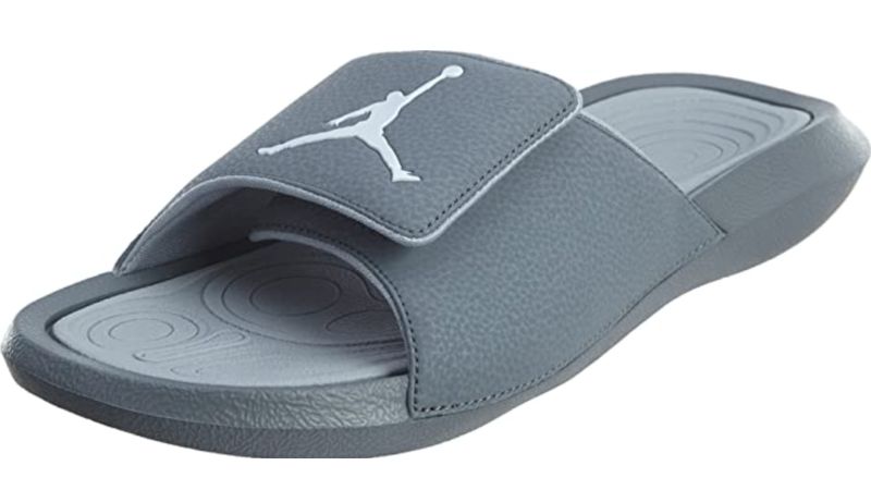 grey jordan slides