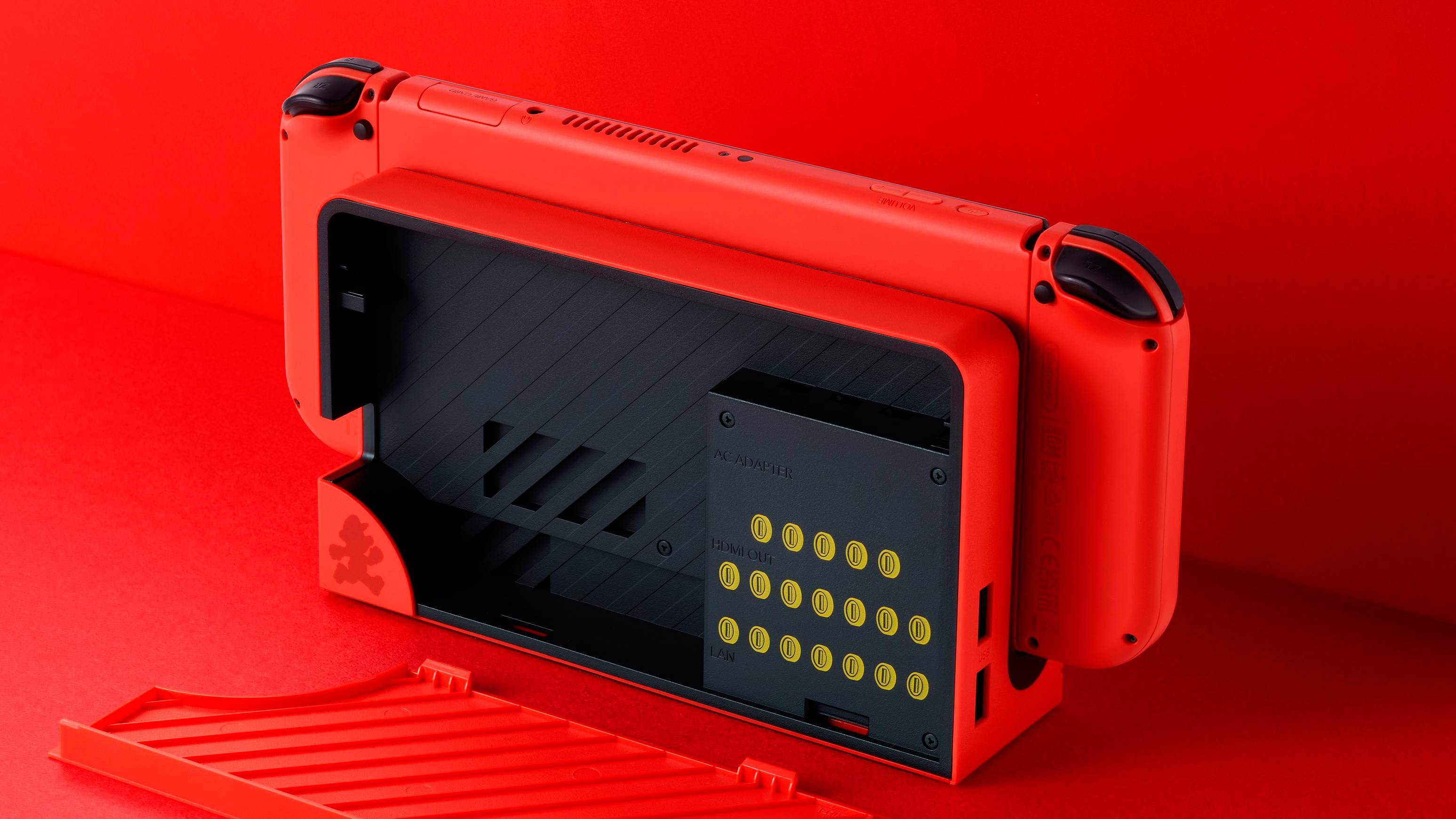  Nintendo Switch - OLED Model: Mario Red Edition (Renewed)