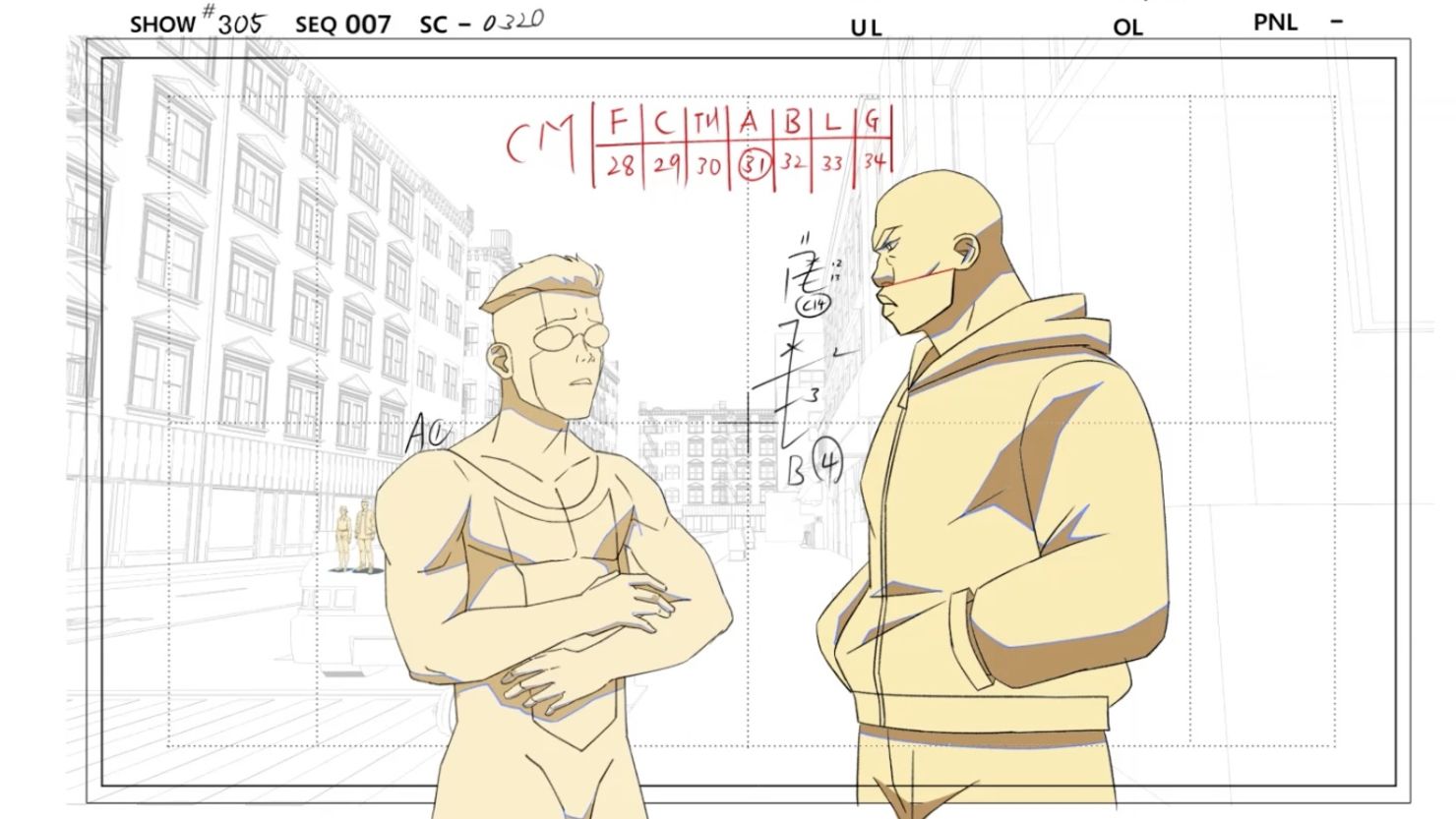 A screenshot of an animated video that resembles characters from “Invincible,” an Amazon Prime Video show. The video was among the files found on a North Korean computer server.
