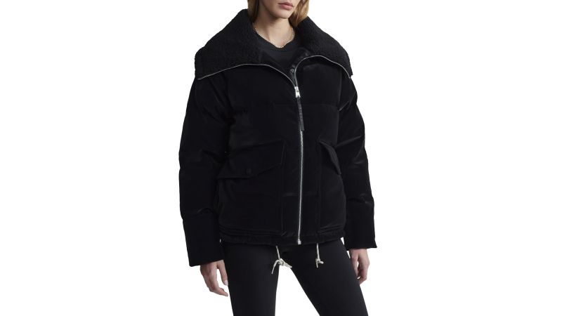 ジャケット・アウター Soft ShellPrimeOver Monster Puffer Parka CIDER Womens Quilted Puffer Jacket Cropped Baggy Zip Up Casual