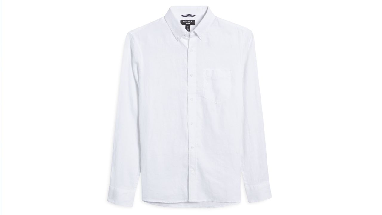 Nordstrom Trim Fit Solid Linen Button-Down Shirt.jpg