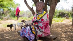 Ntoyie Lenkanan at her home