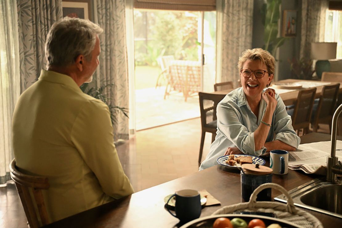 Sam Neill and Annette Bening in the limited series "Apples Never Fall."