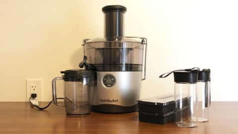 The NutriBullet Juicer Pro comes with a full selection of useful accessories, including a pair of freezer trays for smoothies and two storage containers for the fridge.