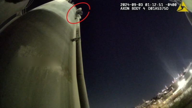 Burglary suspect flees police and gets stuck