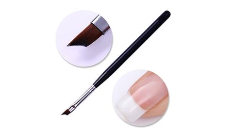Oblique Head French Tip Nail Brush 