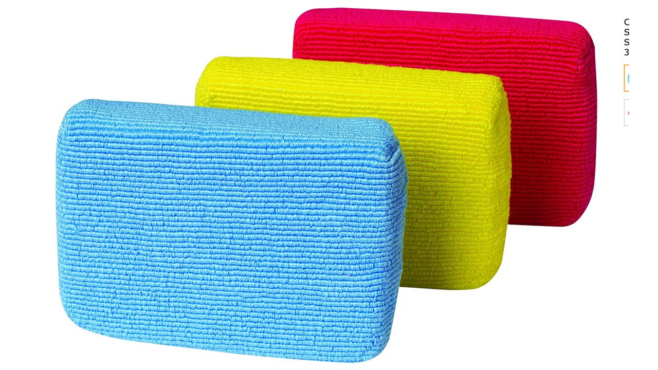 Casabella Large Cellulose Sponge Cloths, Assorted Colors, 3 ct