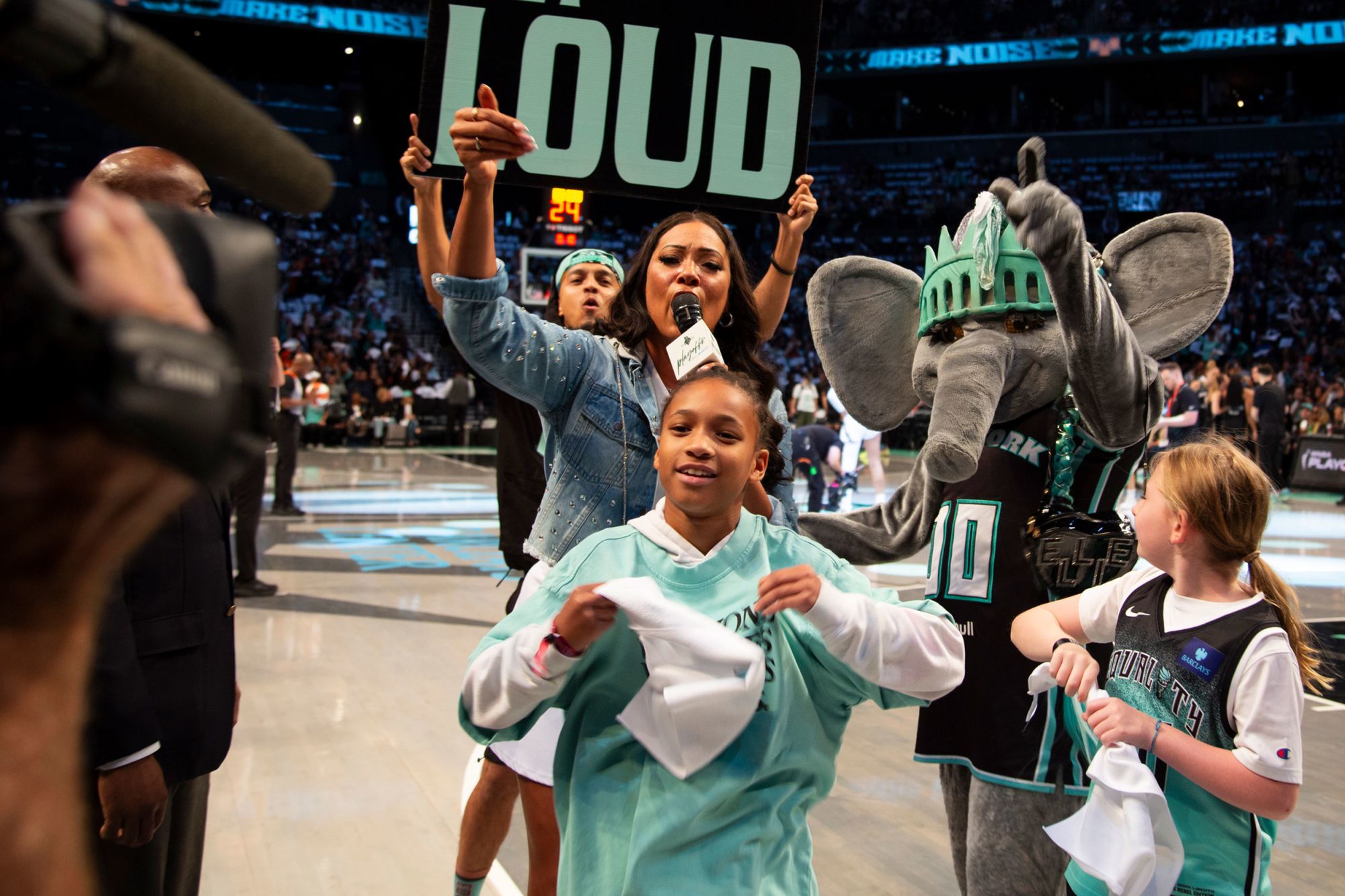 The New York Liberty's mascot Ellie the Elephant is dazzling audiences in Brooklyn and beyond with her impeccable dance moves and larger-than-life persona.