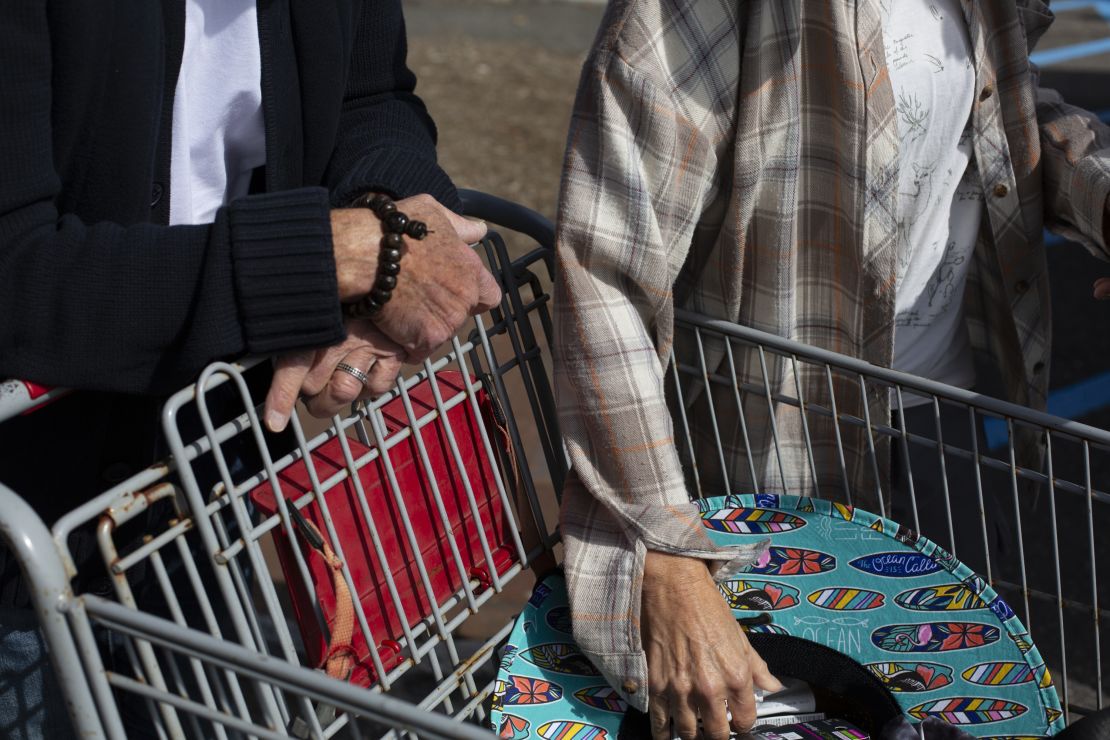 Seth and Victoria Black finish up their shopping at the going out of business sale at the Bridgehampton Kmart.