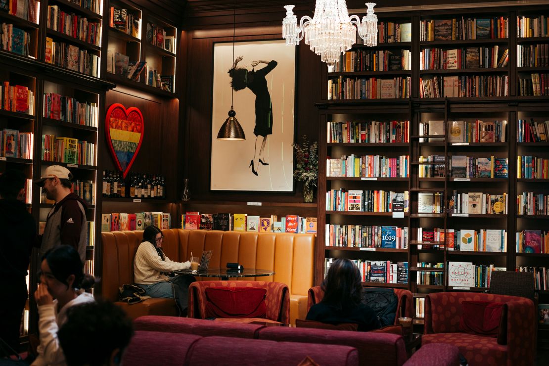 Bibliotheque, where wine, books and art mingle.