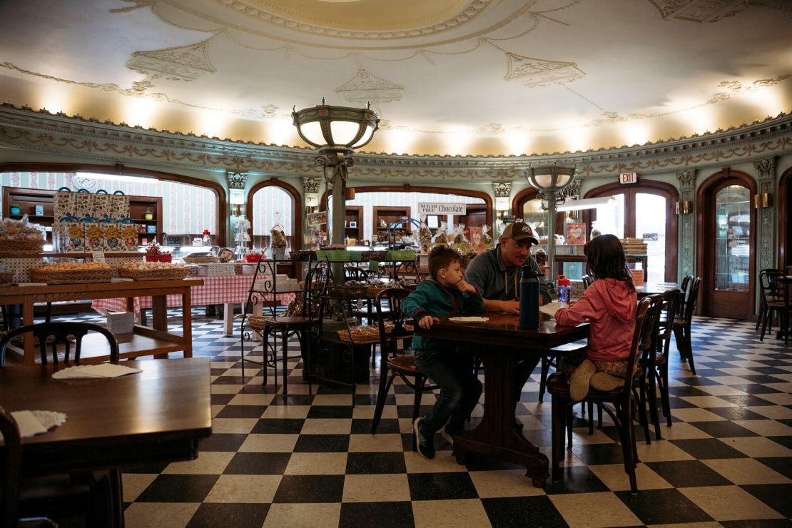 Parkside Candy specializes in chocolate but also serves ice cream from a solid walnut wood<strong> </strong>soda fountain.